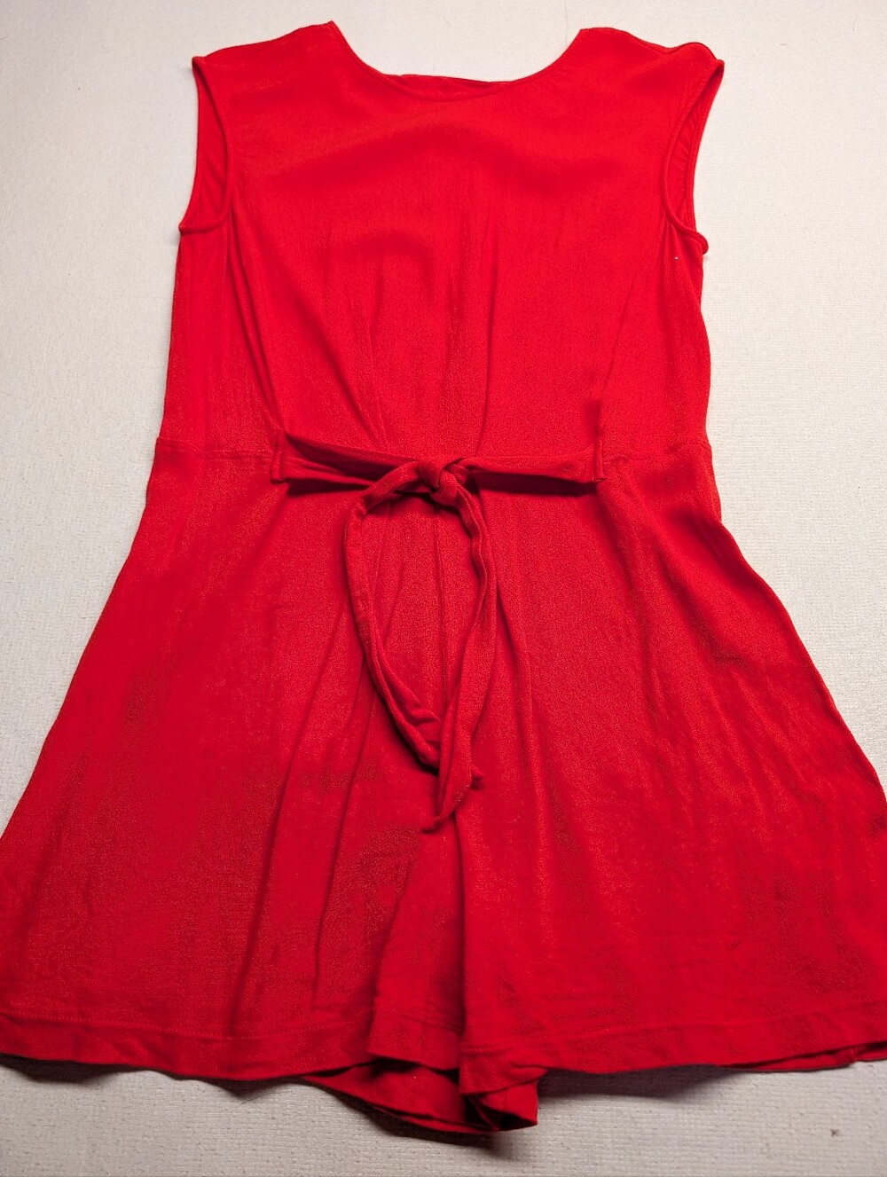 Zara Basic Women Size M Red  Romper With Peek A Boo Cut Out Back Sleeveless
